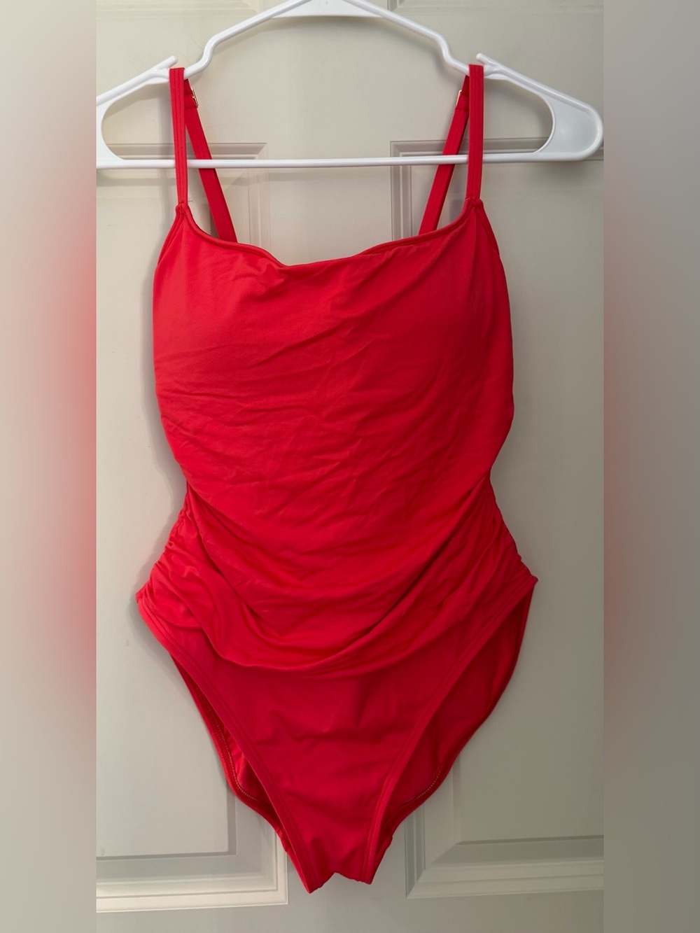 La Blanca One Piece Swimsuit, Red/Hot Pink, Size 8